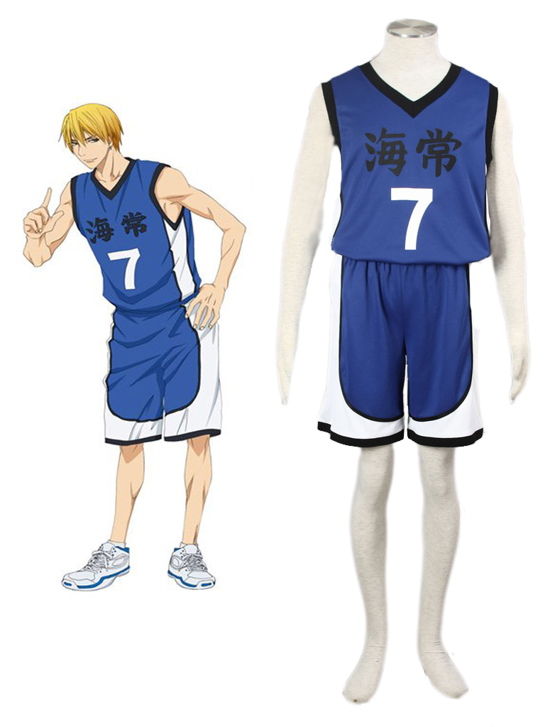Kuroko's Basketball Ryōta Kise Kaijō High School Basketball Team Uniform Blue Number 7 Cosplay Costume